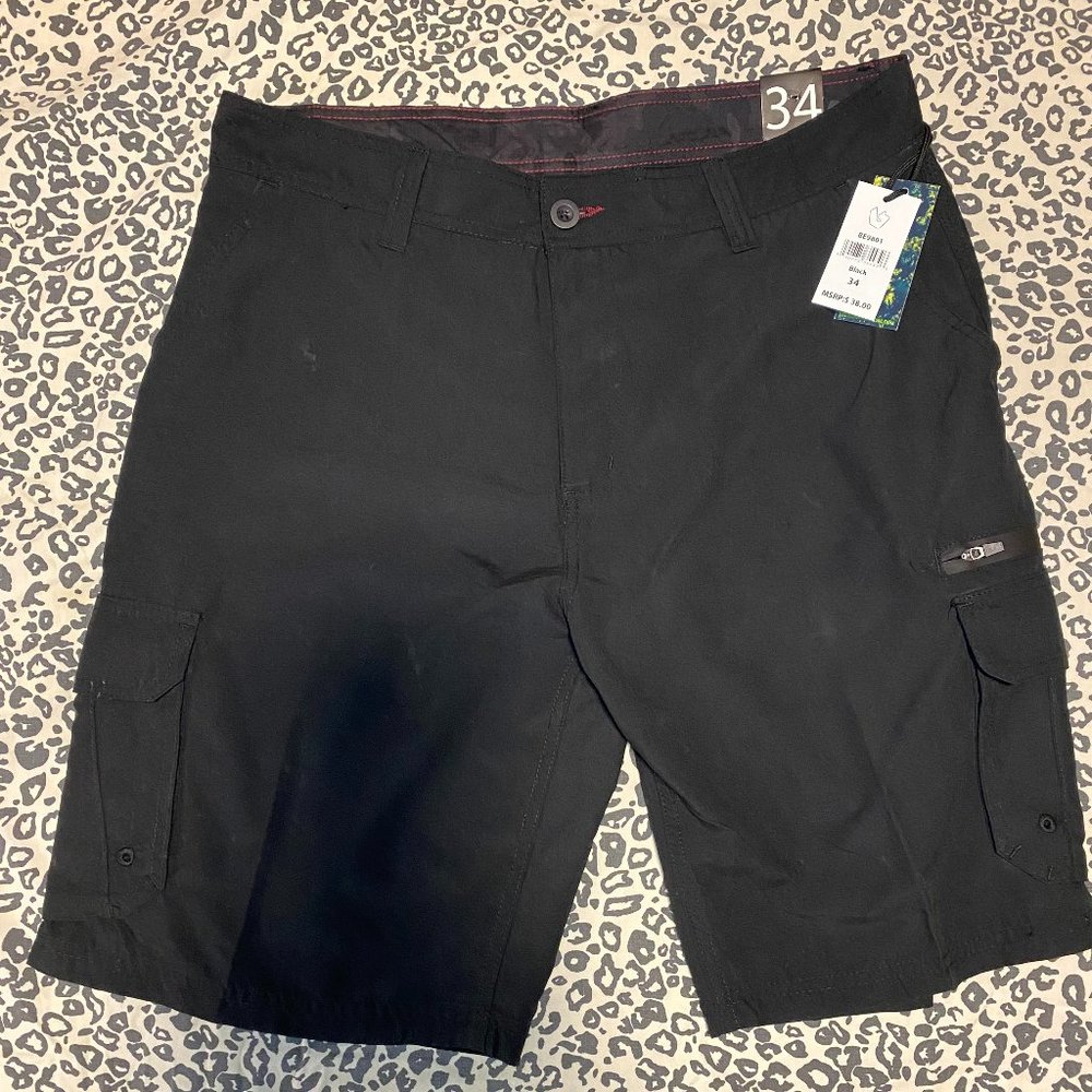 Burnside Black Cargo Shorts